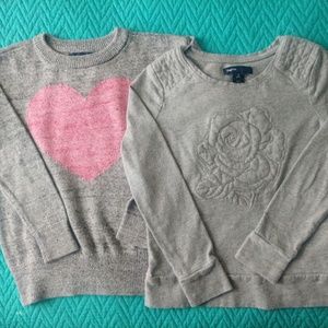 Girls Gap sweater and sweatshirt